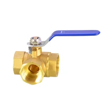 1/" BSP внутренняя резьба т-порт трехходовой латунный шаровой кран для воды, нефти, воздуха, газа