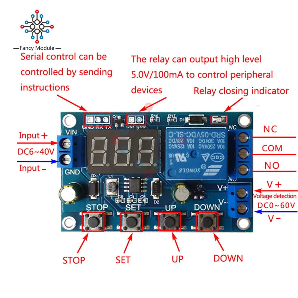 Battery Charge/Discharge Module Integrated Voltmeter