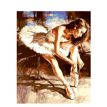 

Artsailing pictures by numbers Ballet Dancer Tie The Shoelace Home decoration modular wall painting by numbers on canvas NP-144