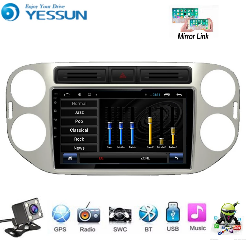 Cheap YESSUN For Volkswagen Tiguan 2010~2016 Car Android Multimedia Player Car Radio GPS Navigation Big Screen mirror link 2