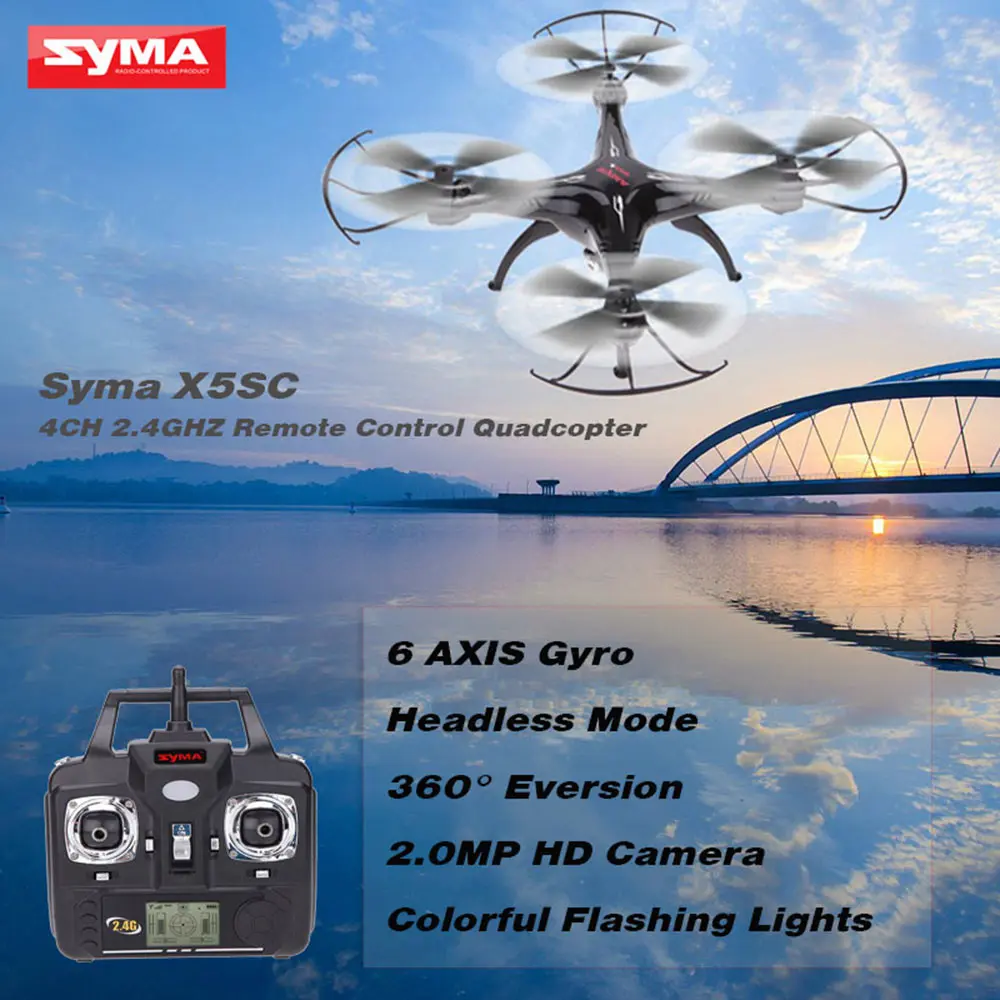 SYMA X5SC 2 4G 6 осевой гироскоп 2.0MP камера Дрон селфи Радиоуправляемый Безголовый