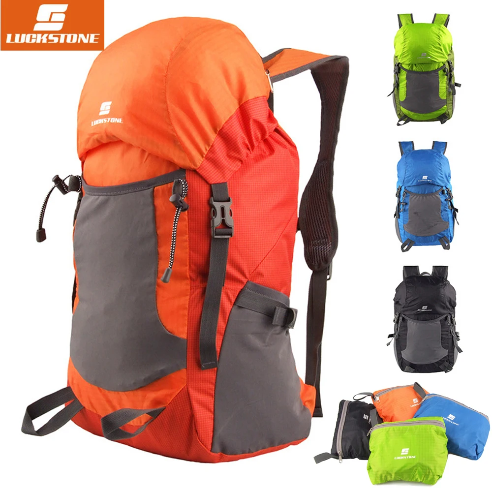 

LUCKSTONE 5 Colors Ultralight Foldable Waterproof Backpack Men Women Outdoor Sport Packbag for Hiking Camping Travel Skin Pack