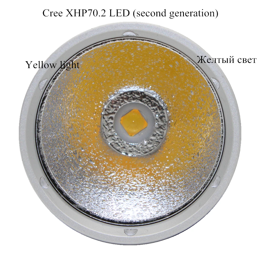 Lanternas e Lanternas amarelo/branco luz 4000 lumens lanterna Modelo de Contas Led : Cree Xhp70/xhp70.2 Led