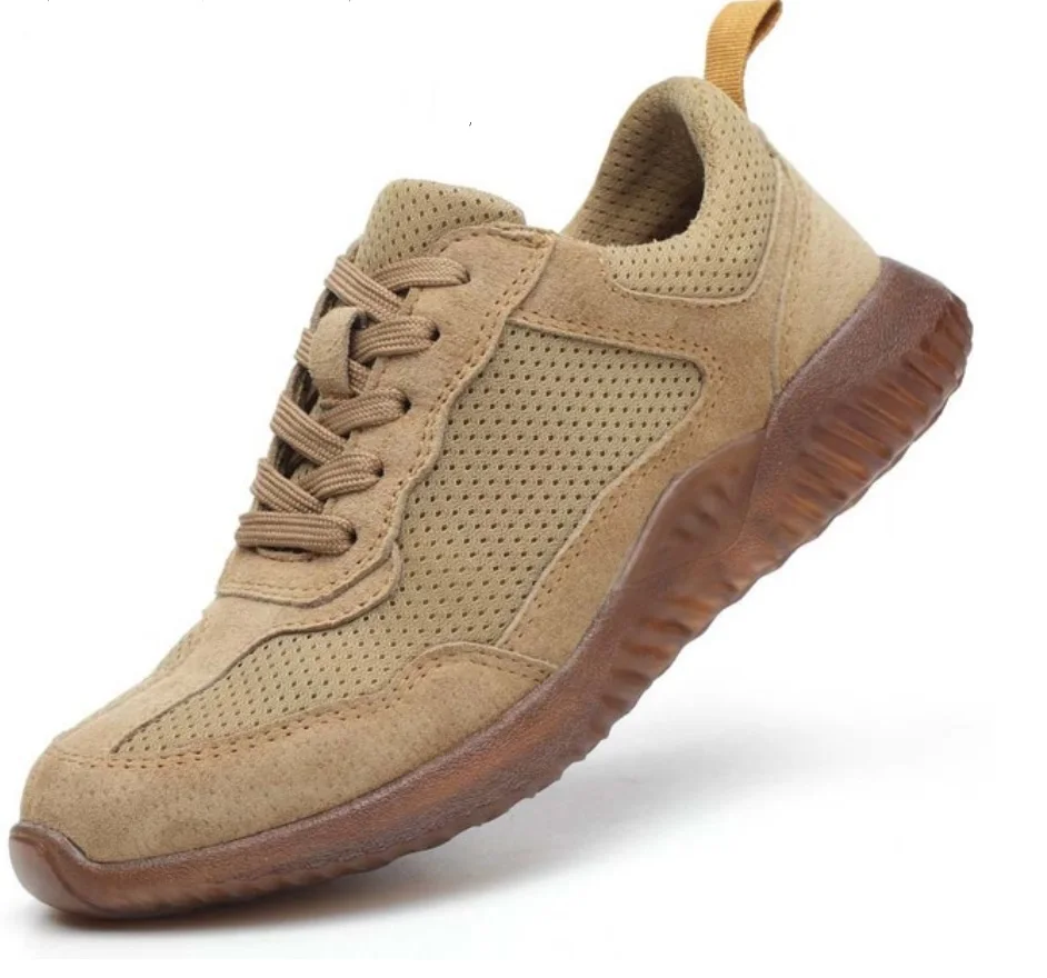Мужские рабочие защитные ботинки со стальным носком 2019 г. брендовая мягкая легкая стальная мужская обувь на среднем каблуке, ударостойкая