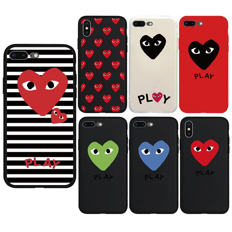 NEW Cool Heart Eyes PLAY Fashion TPU Silicone Soft Case for iPhone X Xs