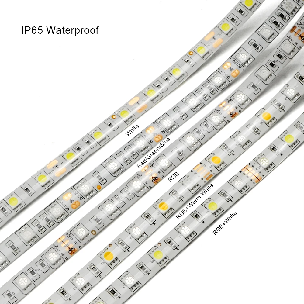 RGB Светодиодная лента 5050 SMD 12 В Водонепроницаемая 5 м RGBW RGBWW Гибкая неоновая