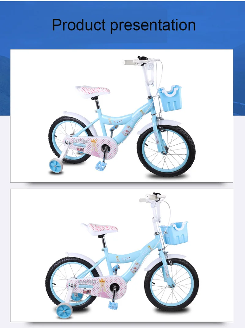 Perfect New 5-8 Year Old Boys And Girls Cycling 16-Inch Light Blue Outdoor Sports Children Pedaling Bicycle 12