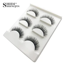 SHIDISHANGPIN 1 коробка норковые ресницы натуральные длинные 3 пары накладные ресницы 3d норковые ресницы ручной работы наращивание ресниц X23