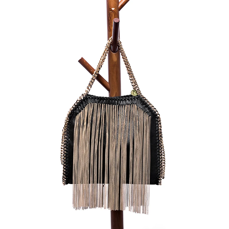 Cheap Ladies purse bags leather metal tassel designer clutch handbags