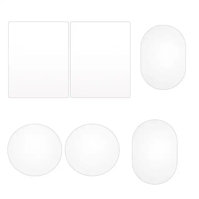 1 Pair Universal Car Rain Shield Sticker Rearview Glass Mirror Films Rain Shade Light Rainproof Anti-fog Protective Sticker Film