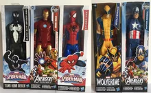 Marvel Titan Super Hero Wolverine Avengers Captain America Ultimate Spider-Man Assemble Iron Man 29cm huge Action Figure Toys marvel universe ultimate spider man
