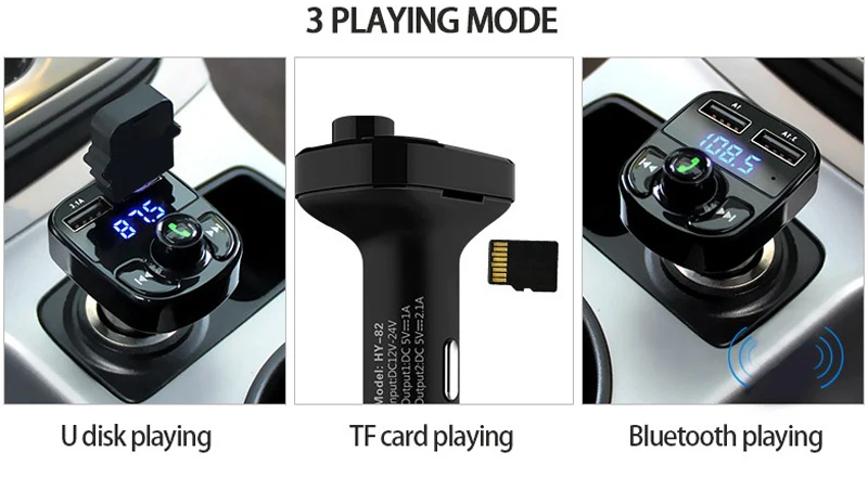 USB зарядное устройство для устройства Handsfree Bluetooth FM передатчик модулятор Автомобильный комплект автомобильный аудио MP3 плеер микро SD TF Музыка FM передатчик