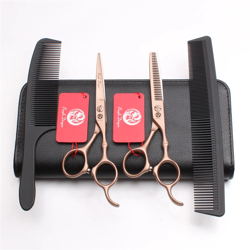 

4Pcs/Set Z9030 6.0'' Japan Steel 440C Professional Hairdressing Human Hair Scissors Combs + Cutting Shears + Thinning Scissors