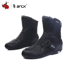 ARCX/мужские мотоциклетные ботинки из натуральной коровьей кожи; водонепроницаемые уличные ботинки для мотогонок; сапоги для мотокросса; ботинки в байкерском стиле