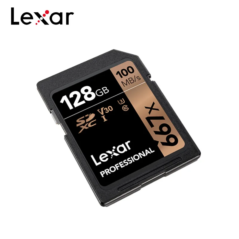 100% оригинальная SD карта Lexar 667x 128 ГБ класс 10 100 детской 256 памяти V30 для Full HD 4K