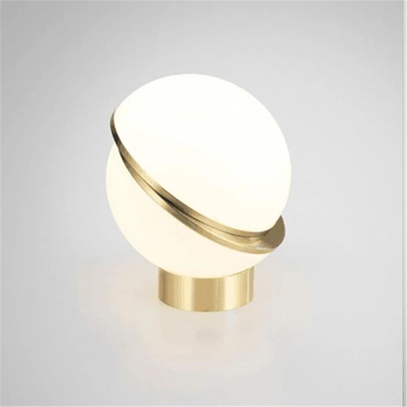 

Nordic Simple Creative Circle Moon Table Lamp Modern Globe Acrylic Bed Light / Coffee Shop Light Free Shipping