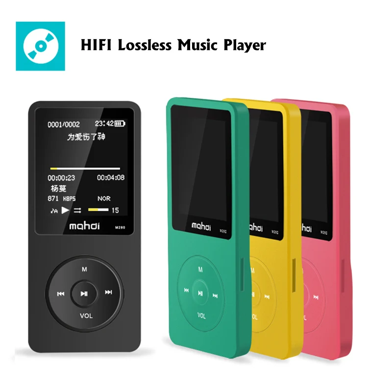 Спортивный MP3 плеер Mahdi M280 Портативный Hi Fi для бега 8 ГБ 1 дюйма TFT экран поддержка 128