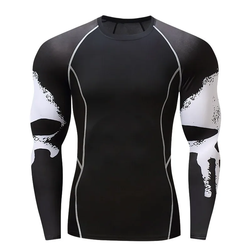 Мужская футболка Rashguard дышащий с длинным рукавом боксерские майки Muay Thai футболки фитнес-Спорт тенниска Bjj печать Тигр топы