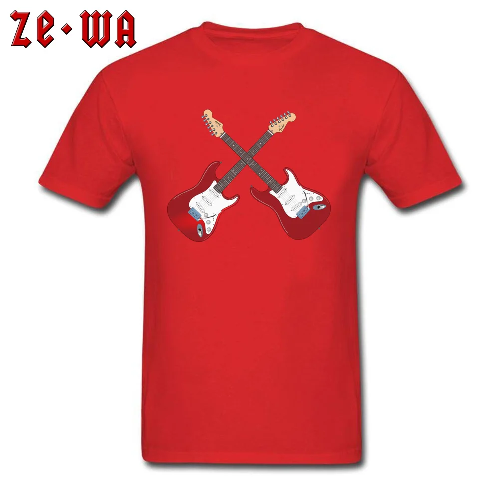Europe electric guitars 311034 Short Sleeve Summer Autumn Tops Tees Fashion Crew Neck 100% Cotton Clothing Shirt Men T-Shirt electric guitars 311034 red