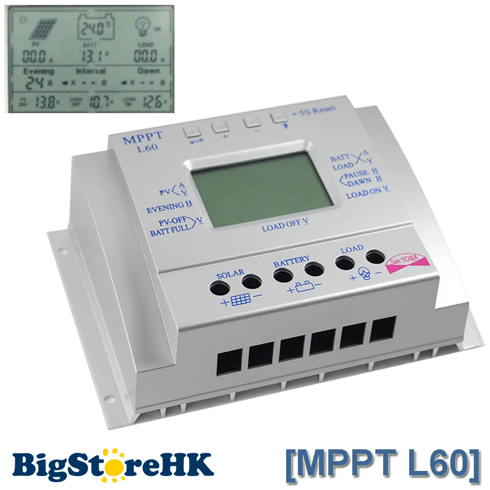 12V/24V Auto 60A LCD Solar Panel Charge Controller Intelligent Efficient Energy Saving Solar Battery Charge Controller with USB 12V/24V Auto 60A LCD Solar Panel Charge Controller Intelligent Efficient Energy Saving Solar Battery Charge Controller with USB