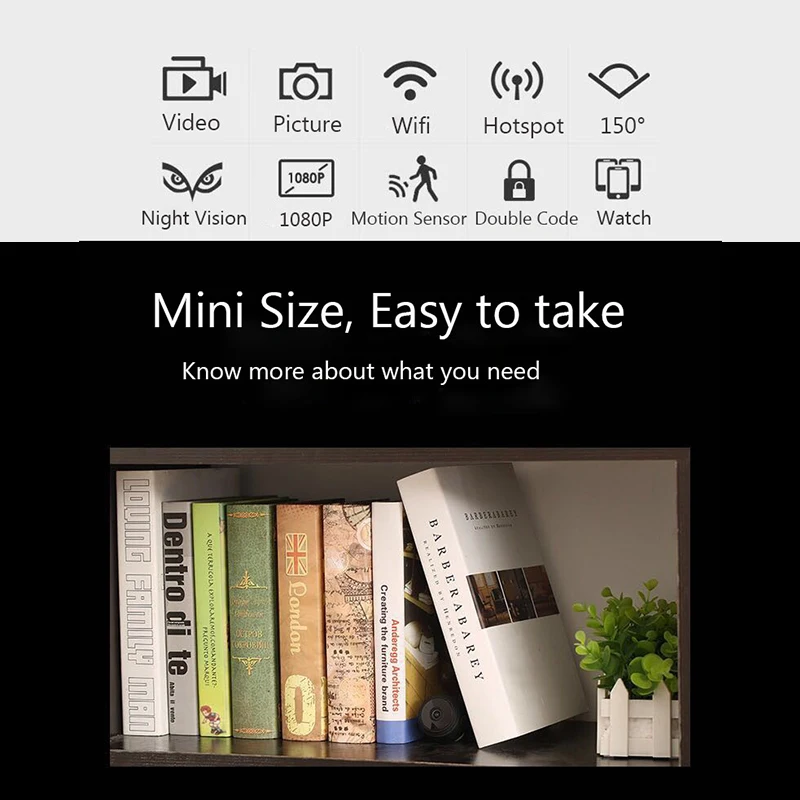 1080 P HD мини Wifi камера Магнитная беспроводная Противоугонная видеокамера Бытовая камера ночного видения камера обнаружения движения Поддержка SD/TF карты