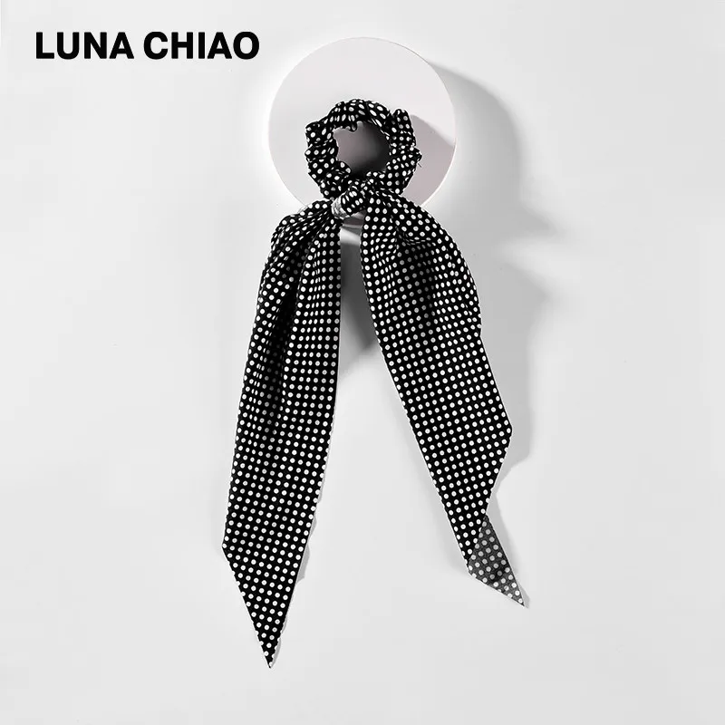 LUNA CHIAO, модные женские аксессуары для волос, тканевые банданы, резинки для волос, змеиный Леопардовый принт, шарф, конский хвост, держатель