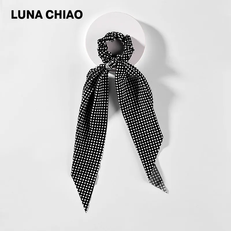 LUNA CHIAO Fashion Women Hair Accessories Hair Tie Ponytail Holder Fabric Hair Scarf Scrunchies