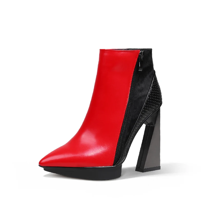 Ботинки; женские зимние ботильоны на молнии с острым носком на очень высоком каблуке 11 см; botte femme botines mujer; HL120 muyisxi