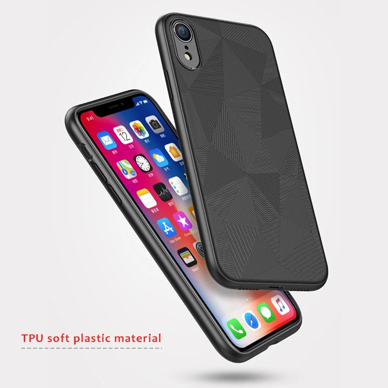 Full Cover Geometry Case For iPhone Xs Max Xr Xs X 7 8 Plus Soft Silicone TPU Coque Hard Plastic Shell For iPhone Xr Xs Max Case