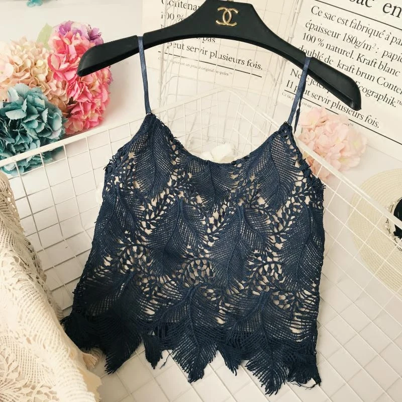 Новые летние женские сексуальные кружевные ажурные короткие однотонные прямые