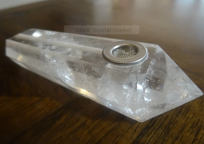50pcs Wholesale prices natural clear Crystal Smoking Pipes Wand Pipes