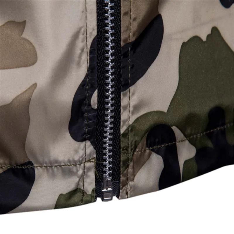 Men Camouflage Jackets Autumn Casual Hoodie Thin Military Tactical Jacket Waterproof Windproof Coat Hooded Camo Army Outwear