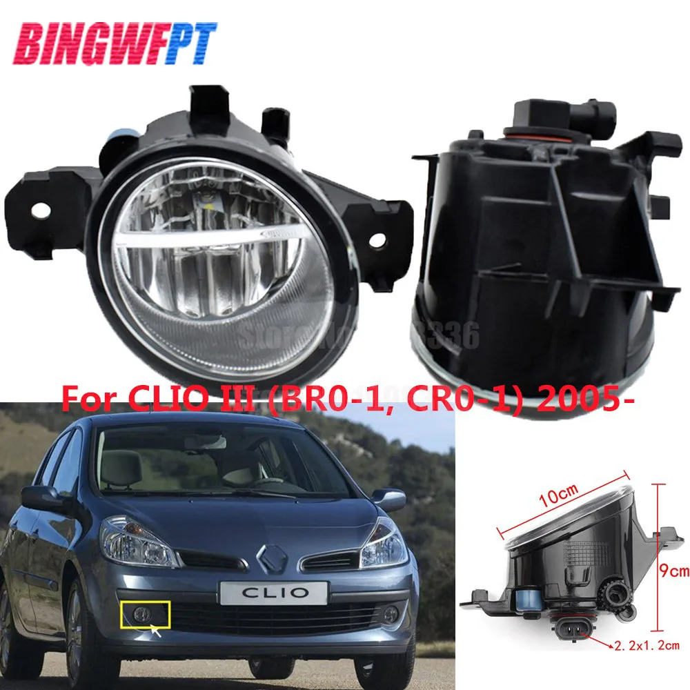 

2x Fog Lamp Assembly Super Bright Fog Light For Renault CLIO 2/3 LAGUNA MODUS ESPACE 4 GRAND MODUS WIND 2001-2015 Led Fog Lights