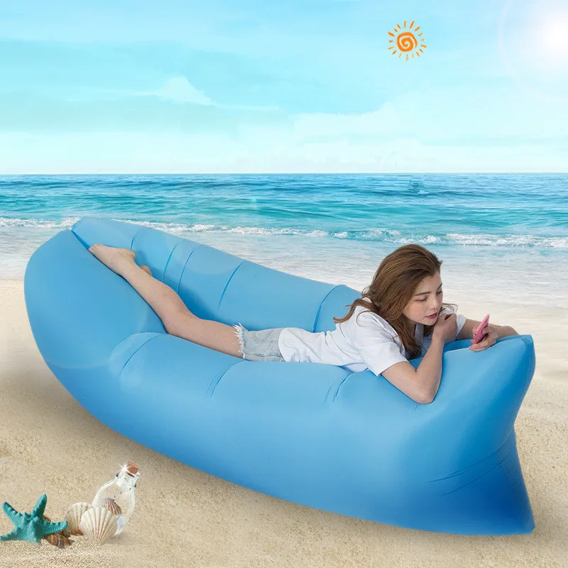 

2019 Newest Design Camping Mat lazy Bag Inflatable Sofa Lazy sofa Beach Bed Air sofa Lounger Bag Picnic Mat Pad Air Mattress