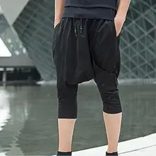 27-34 Горячие летние мужские новые тонкие 7 минут брюки досуг личности краткое абзац большой вилки Гарун брюки