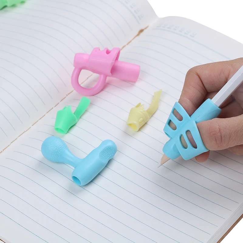 Новые 3 шт Силиконовые Детские Обучающие писательские инструменты пишущие ручки пишущие коррекционные устройства Детские Канцелярские принадлежности подарок