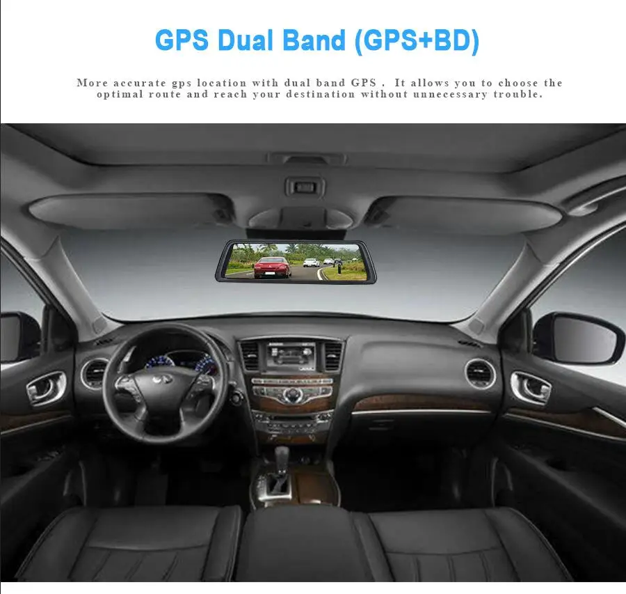 QUIDUX 10 дюймов 4G Android Автомобильное зеркало заднего вида DVR gps ADAS wifi камера заднего вида рекордер видеорегистратор с смарт-часы/ремешок бесплатно