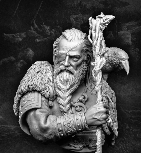 Коллекция 1/10 года набор для строительства бюста из смолы Odin правоглаз Асгарда|resin