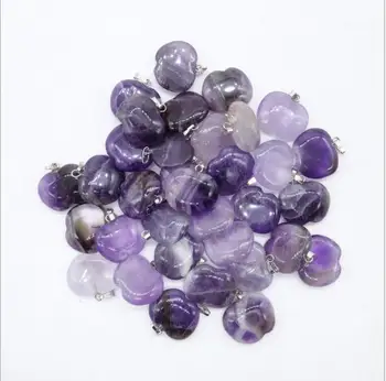 

2017 Fashion hot sale Natural purple crystal apple pendant diy accessories hang a pendant wholesale 20 / package
