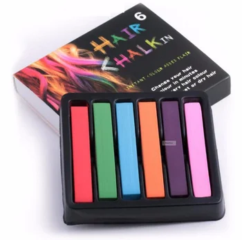 

6pcs Colorful Hair Crayon Temporary Color chalk for coloring hair dye Pastels Kit DIY Styling tools creme para cabelo set