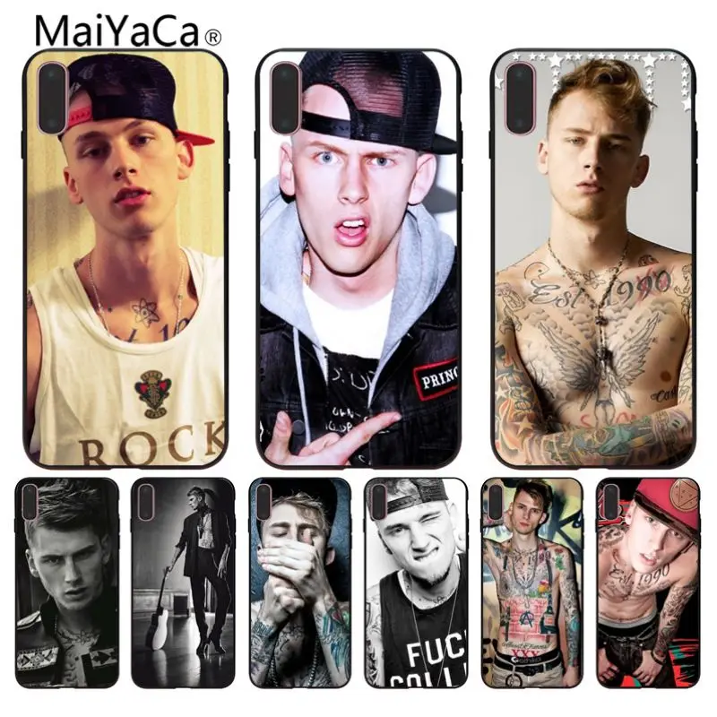 Мягкий резиновый черный чехол для мобильного телефона MaiYaCa Machine Gun Kelly iphone 7 7plus X 8