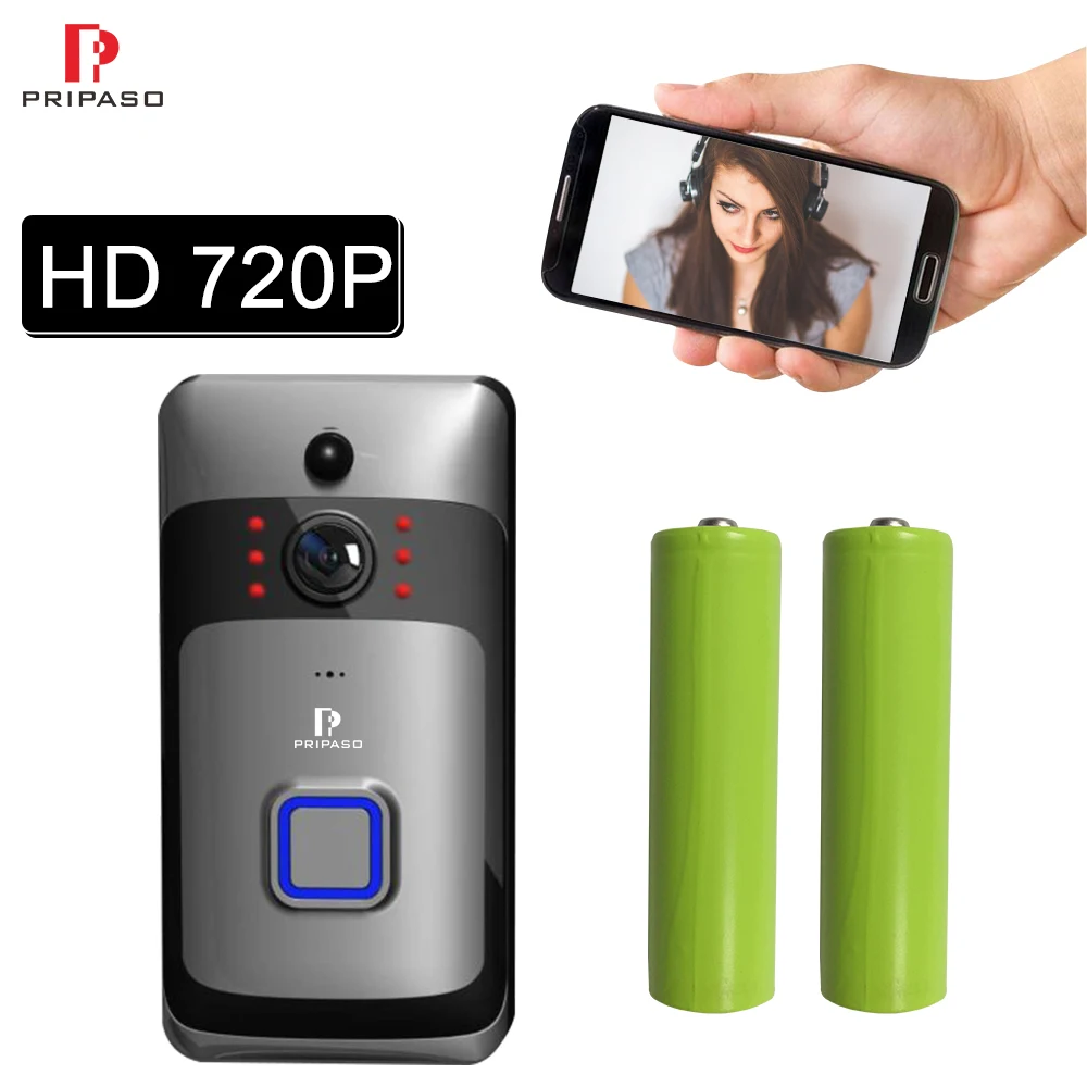 Smart Wifi Video Doorbell Camera 720p 166 View Wide Angle Ring