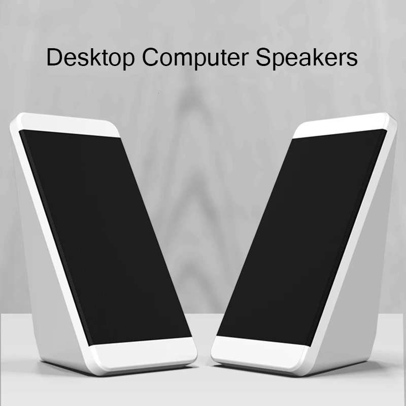 USB Wired Computer Speakers 2 Pieces PC Elevation Angle Horns for Laptop Desktop Phone Audio Speaker Multimedia Loudspeaker