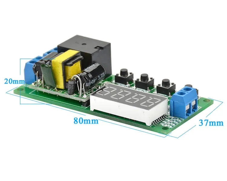 Цифровой AC 220 В многофункциональный таймер задержки синхронизации реле триггера модуль твердотельного реле
