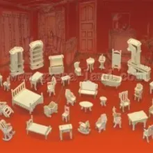 Diy трехмерная головоломка 3d Сборная модель головоломка деревянная игрушка 34 мебель