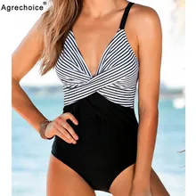 Новинка, Полосатый Цельный купальник для женщин, боди, купальник, пуш-ап, монокини, купальные костюмы, летняя пляжная одежда, купальный костюм, S-XXL