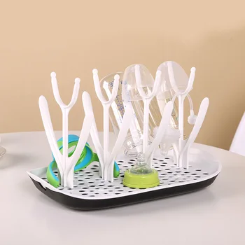 

Practical Baby Bottle Drain Rack Multifunction Infant Bottle Drying Rack Cleaning Drying Rack Baby Bottle Holder for Feeding
