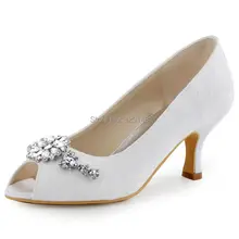 Женщина Обувь Кот Peep Toe Середина Пятки Стразами Леди Насосы Кружева Невесты Bridesmaids Выпускного Вечера Свадебные Туфли HP1539