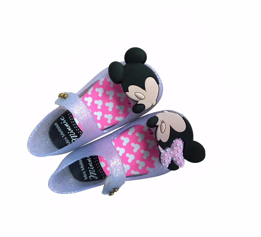 

Mini Melissa 2019 Cartoon Mickey Minnie Girls Sandals Summer PVC Jelly Shoes Toddler Girl Sandals Beach Sandals Kids Waterproof