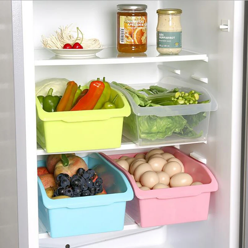 Новая Прочная полка для экономии пространства ящик рефрижератор шкаф для хранения держатель ящик для холодильника Органайзер кухня с морозильной камерой ящик для хранения